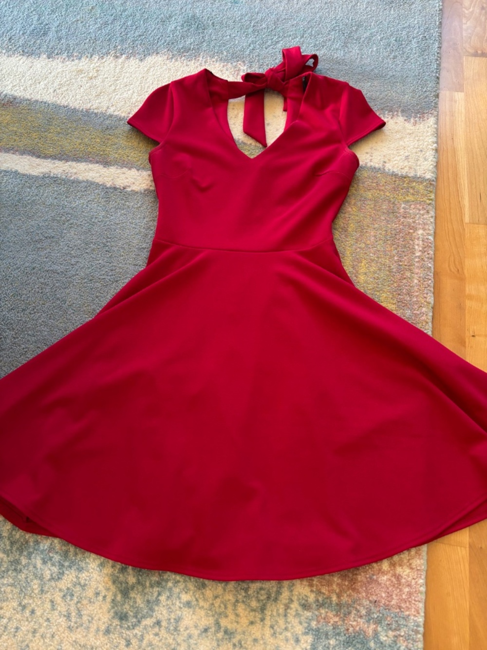 B. Darlin cherry red mini dress fit and flare, S - Picture 3 of 7